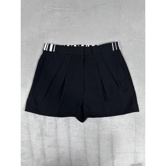 Alexander Wang Black High-Waist Pleated Tailored Shorts Size 4
